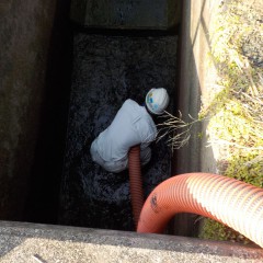 ため池汚泥清掃③